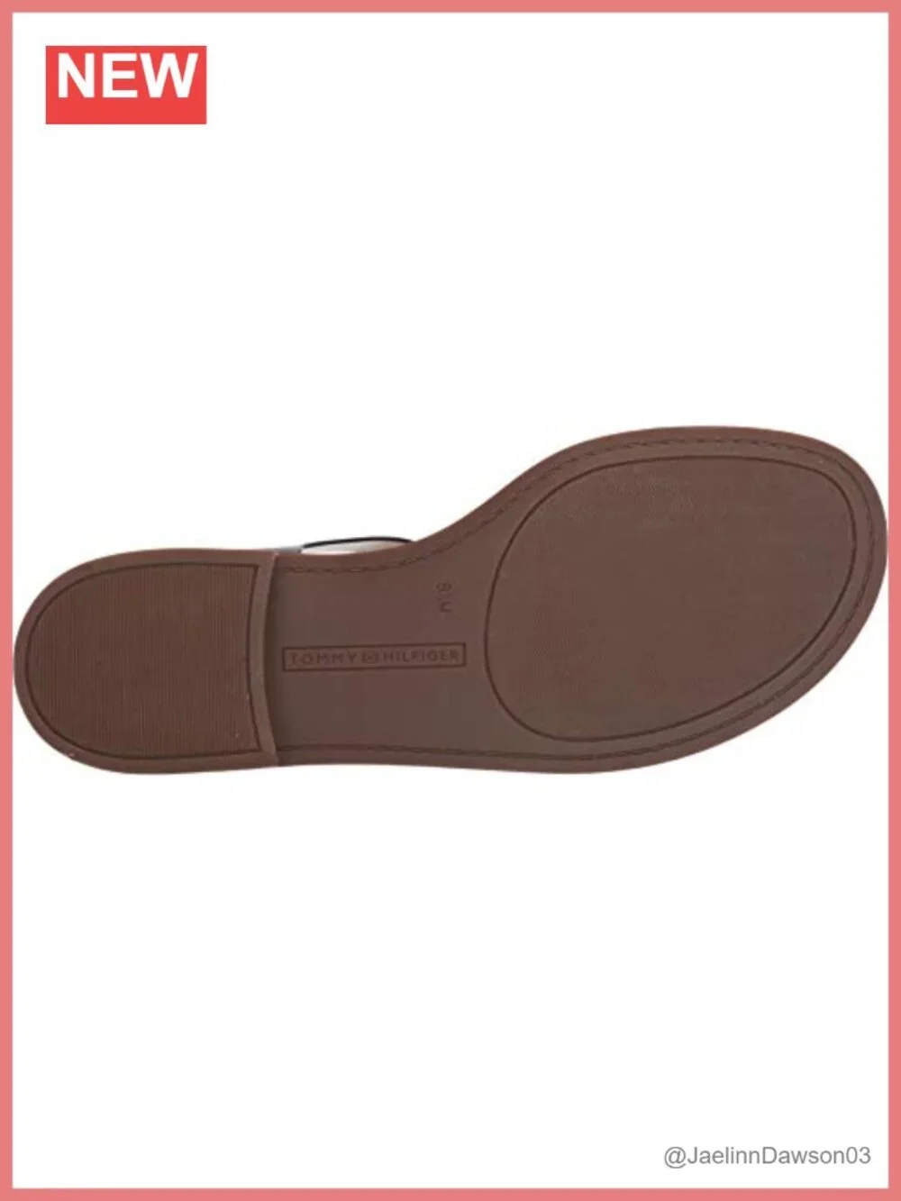 Tommy Hilfiger Women's Bennia Flat Sandal Faux Leather Adjustable Buckle
